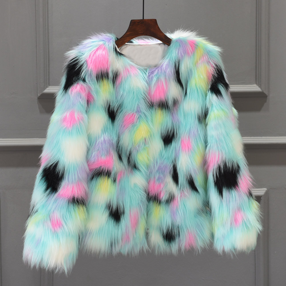 Furry Fur Coat Women Fluffy Warm Long Sleeve Gradient Color Outerwear Autumn Winter Coat Jacket Hairy Collarless Overcoat, Multicolor
Furry Fur Coat Women Fluffy Warm Long Sleeve Gradient Color Outerwear Autumn Winter Coat Jacket Hairy Collarless Overcoat, Multicolor