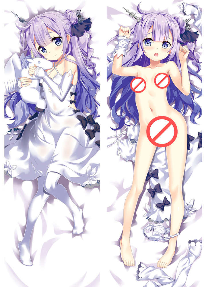 

Nagato bilan hangxian anime Characters lovely loli unicorn Azur Lane body pillowcase pillow cover tashkent Dakimakura, 35x100cm peach skin