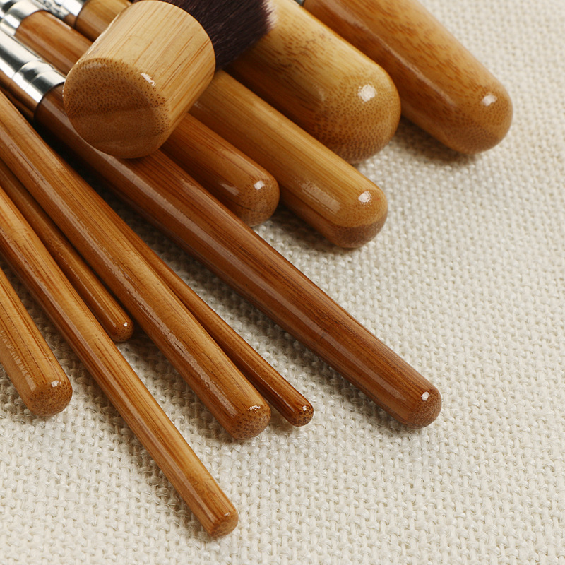 Makeup Brushes Cosmetics Tools Natural Bamboo Handle Eyeshadow Cosmetic Makeup Brush Set Blush Soft Brushes Kit With Sack BR003