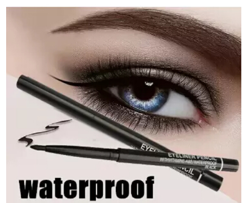 2pcs/lot Women Waterproof Retractable Rotary Eyeliner Pen Eye Liner Pencil Makeup Cosmetic Tool 131-0229 free shipping