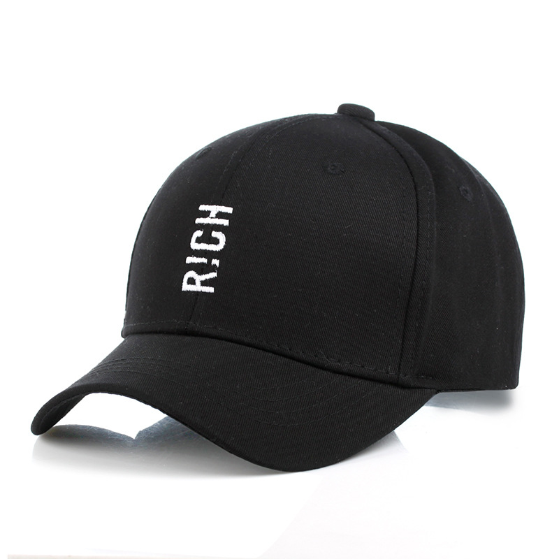 New hat Korean version of the men's and women's embroidered letters RICH curved caps Outdoor casual hipster hip hop hats men