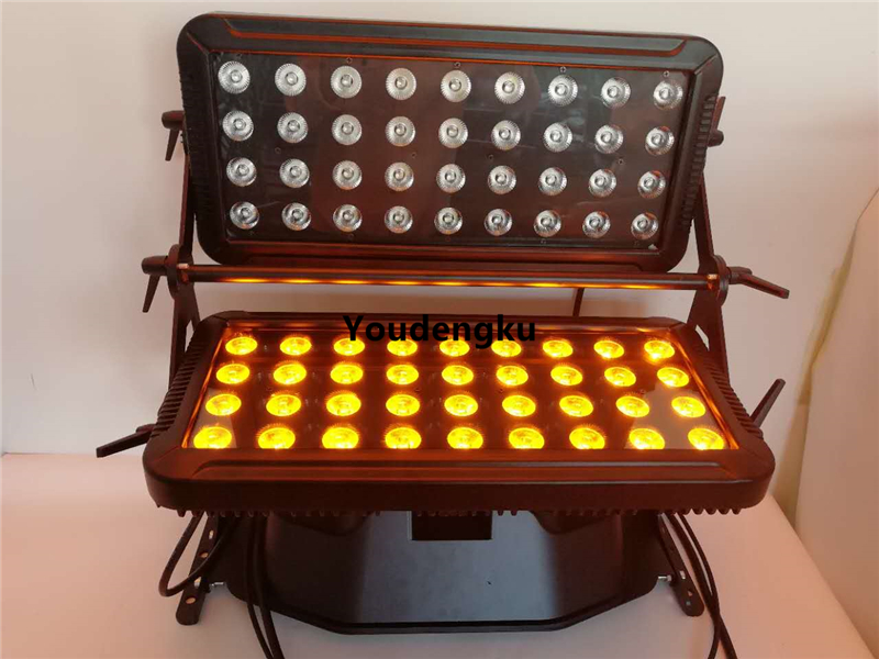 4 pieces with Flightcase 72x18w rgbwa uv 6in1 ip 65 Double Head wall washer LED city color Outdoor Led Stand Hotel Washer Lig