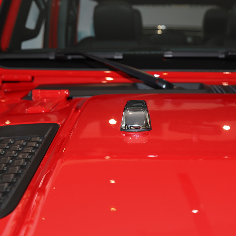 ABS Silver Hood Decorative Cover 2PCS Decoration Cover Fit Jeep Wrangler JL Auto Interior Accessories