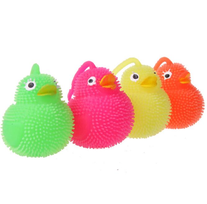 Cute flashing chick toy lighted up bouncing ball toys children chrsitmas gift Creative glowing chiken animal toys