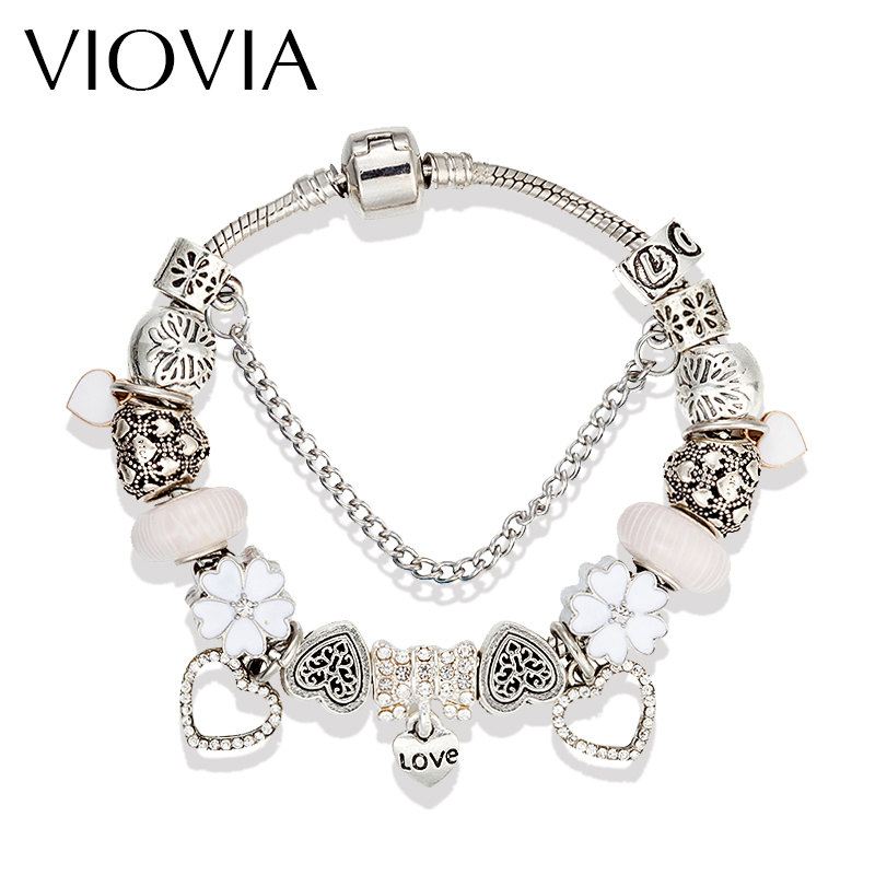 whole saleVIOVIA New Fashion Flower Beads Charm Bracelets & Bangles Heart Pendant Bracelets For Women Jewelry Fit Pan Diy Gift B16098
whole saleVIOVIA New Fashion Flower Beads Charm Bracelets & Bangles Heart Pendant Bracelets For Women Jewelry Fit Pan Diy Gift B16098