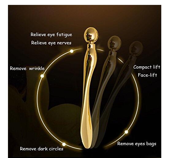 Eye Massager Wand Wrinkle Removed Skin Massage Tool Eye Cream Massage Sticks Anti Wrinkle Eye Massage Tool Rose Gold