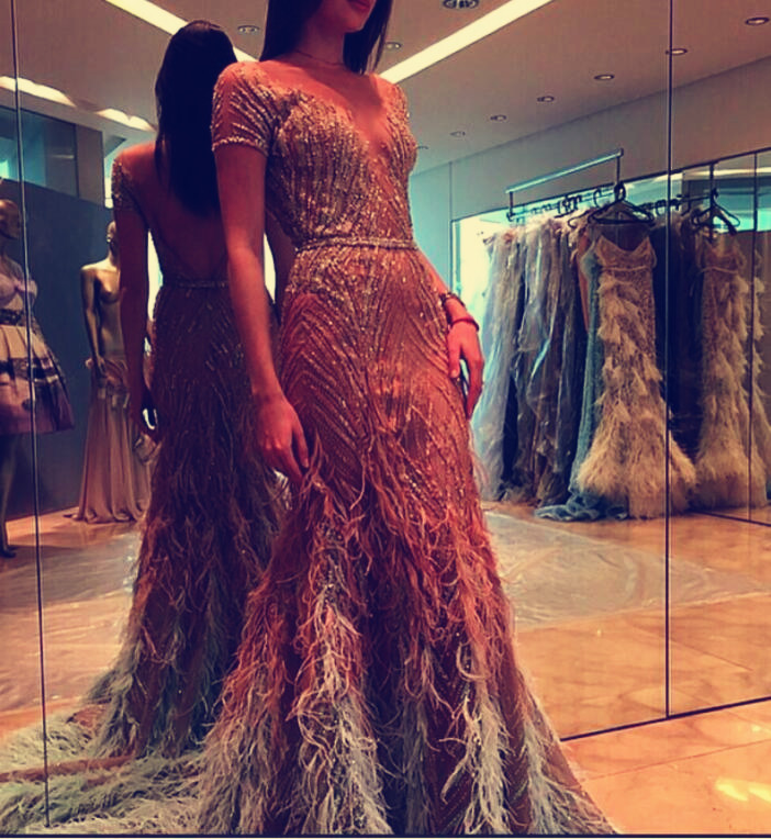 Evening dress Yousef aljasmi Kim kardashian Short sleeve V-Neck Crystal Feather Mermaid Myriam Almoda gianninaazar ZuhLair murad Ziadnakad, Same with picture
Evening dress Yousef aljasmi Kim kardashian Short sleeve V-Neck Crystal Feather Mermaid Myriam Almoda gianninaazar ZuhLair murad Ziadnakad, Same with picture