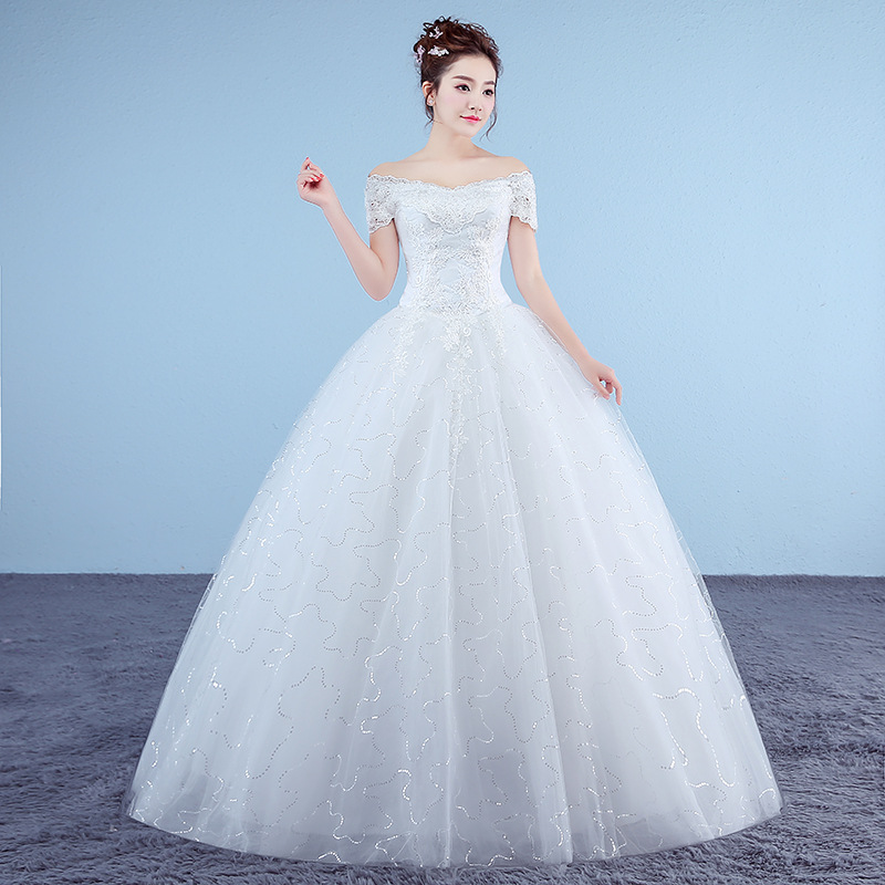 New Boat Neck Embroidered Wedding Dress 2018 Organza And Tulle Lace Up Ball White Princess Cheap Bridal Gowns Vestido De Noiva
New Boat Neck Embroidered Wedding Dress 2018 Organza And Tulle Lace Up Ball White Princess Cheap Bridal Gowns Vestido De Noiva