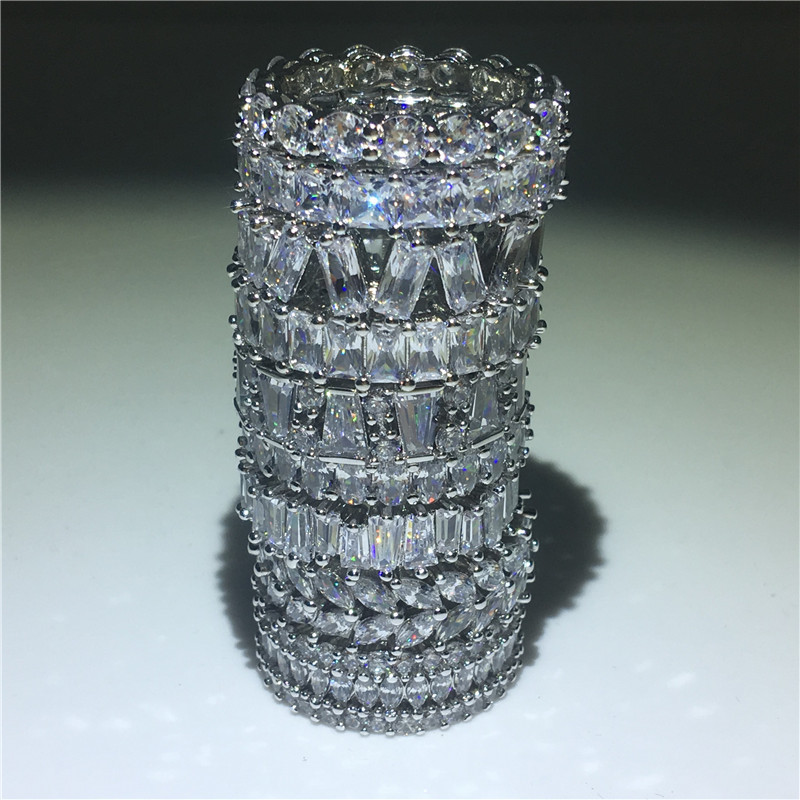 choucong 9 Styles Promise Finger ring 5A zircon Cz 925 Sterling silver Engagement Wedding Band Rings For Women Men bijoux Gift S18101607