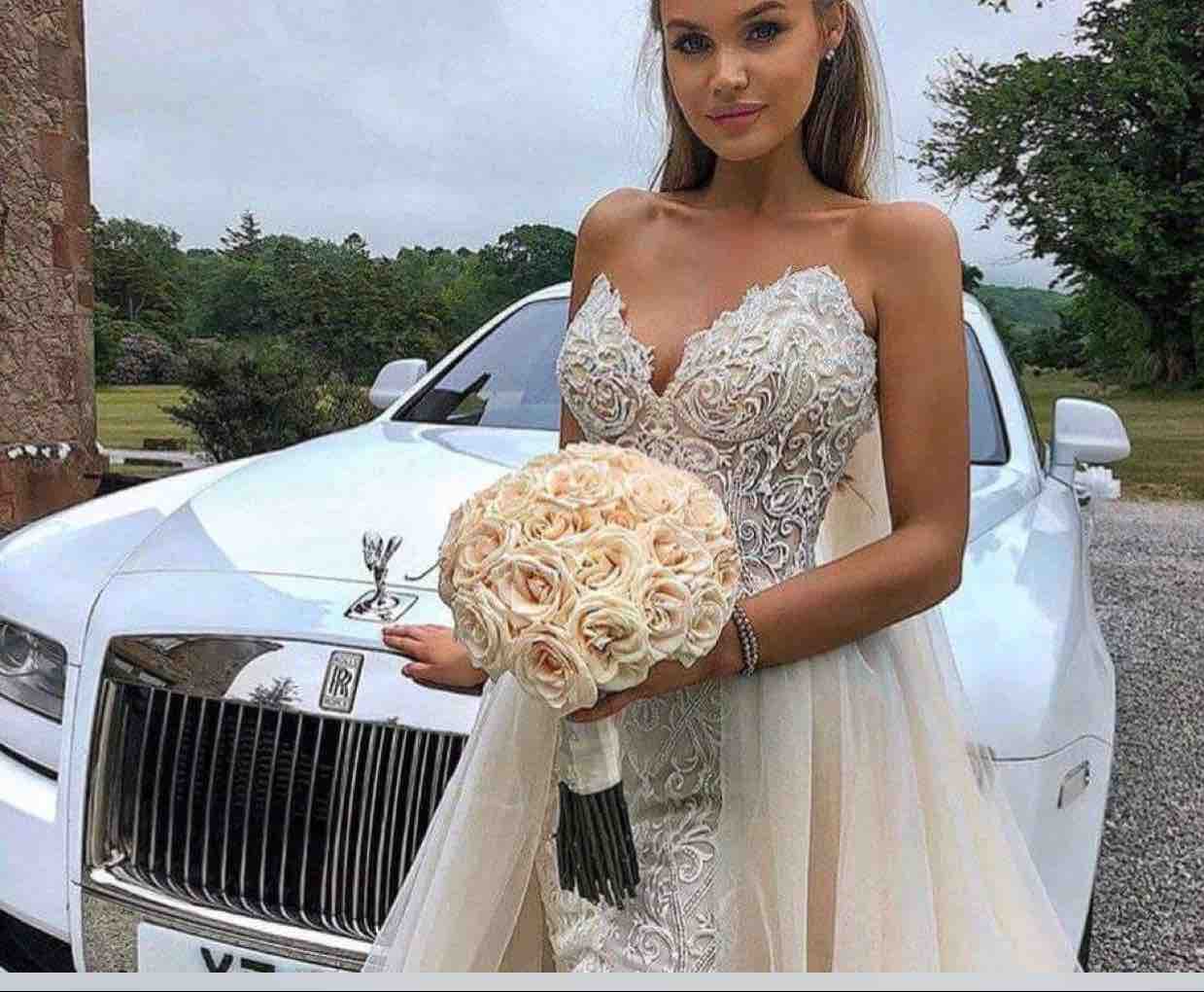 2019 New Mermaid Overskirts Wedding Dresses With Detachable Train Lace Appliques Sweetheart Bridal Gowns Garden Vestidos De Mariee Custom