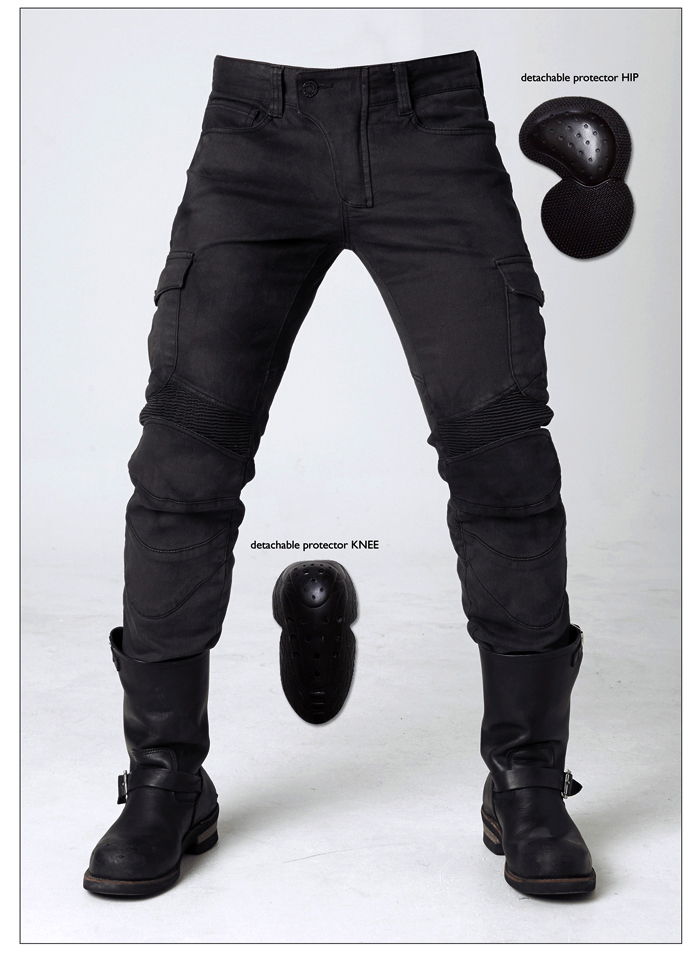 Army Green Uglybros MOTORPOOL UBS06 Jeans Men's Motorcycle Pants Protection Equipment Moto Racing