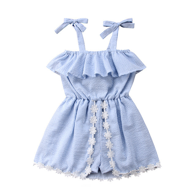 New Summer Girls Romper Baby Girl striped Lace sling Rompers Dress 2018 Fashion Kids Striped Flower Jumpsuits Clothing, As photo
New Summer Girls Romper Baby Girl striped Lace sling Rompers Dress 2018 Fashion Kids Striped Flower Jumpsuits Clothing, As photo