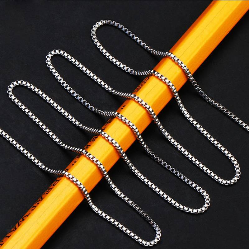316L Stainless Steel Box Chains Necklace High Quality Titanium Steel Jewelry Jewelry Accessories Mens Women Necklace