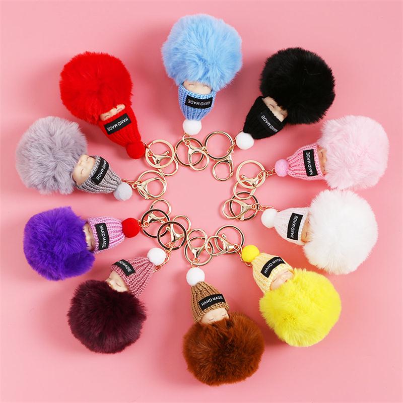charm Sleeping Baby Doll Keychain Pompom Rabbit Fur Ball Key Chain Car Keyring Key Holder Bag Pendant
charm Sleeping Baby Doll Keychain Pompom Rabbit Fur Ball Key Chain Car Keyring Key Holder Bag Pendant