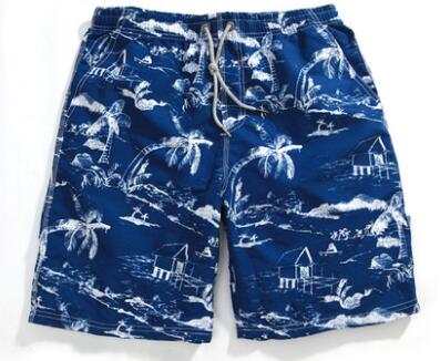 2018 Beach Pants Men's Quick Dry Large Size Pants Casual Shorts White Coco Personality Print Cropped Pants, Cyan 
2018 Beach Pants Men's Quick Dry Large Size Pants Casual Shorts White Coco Personality Print Cropped Pants, Cyan