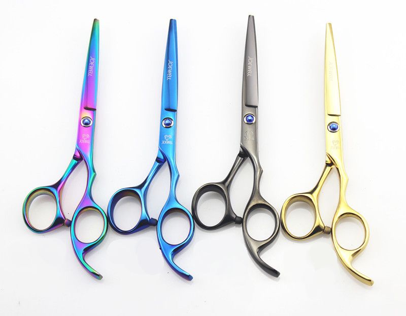 5.5 inch/6.0 inch 4 colros hair cutting / thinning scissors blue/balck /rainbow/gold free shipping