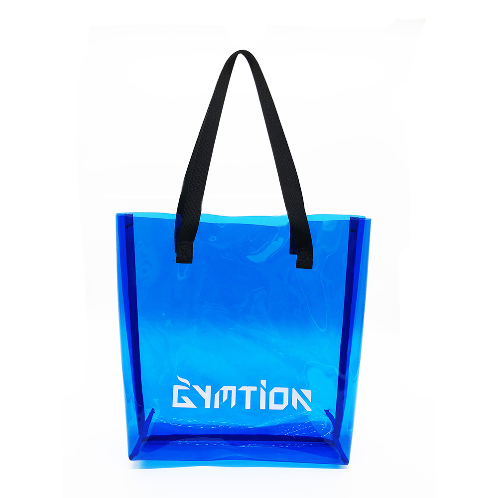 Clear color tote bag PVC vinyl beach handbag promotional bag available for custom, Blue
Clear color tote bag PVC vinyl beach handbag promotional bag available for custom, Blue