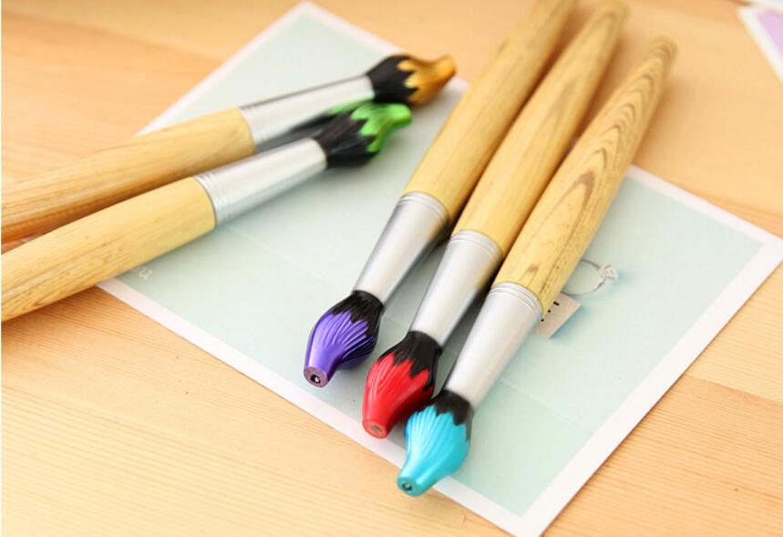 Cute Kawaii Wooden Ballpoint Pen Creative Ball pens For Kids Writing Students School Gift Novelty Korean Stationery GA3172415956