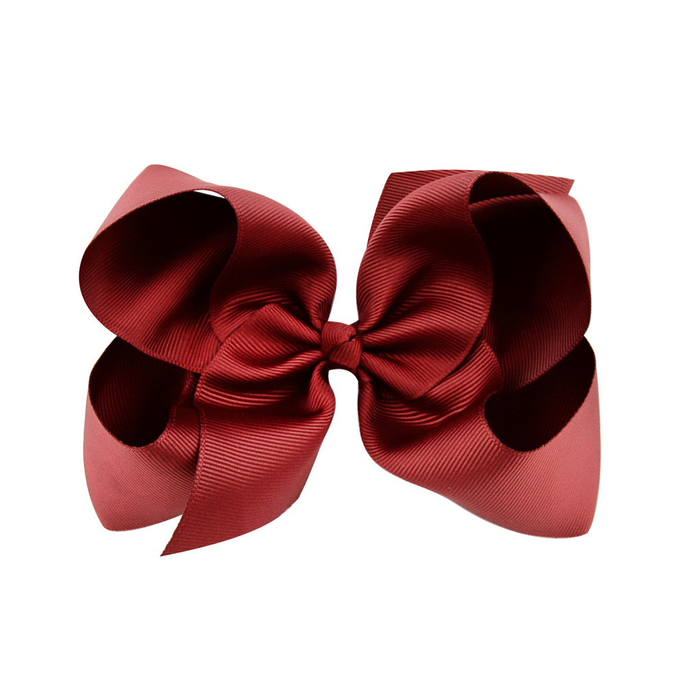 6 Inch Baby Girl Children hair bow boutique Grosgrain ribbon clip hairbow Large Bowknot Pinwheel Hairpins Hair Accessories decoration M628