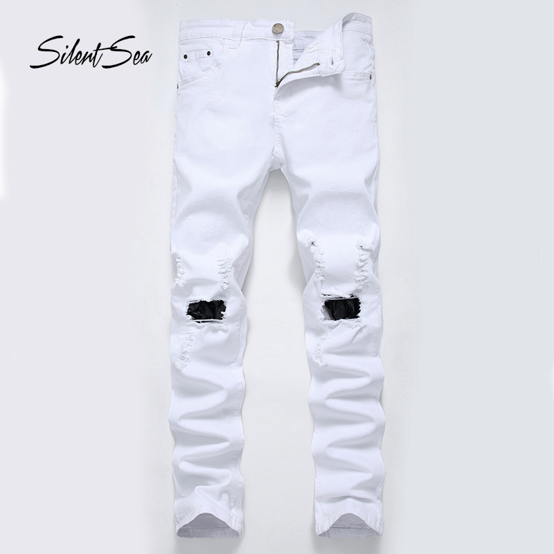 Silentsea New Men Ripped Jeans Fashion Knee Hole Pants Young Man Cowboys Hip Hop Trendy Pants high quality student jeans, Black
Silentsea New Men Ripped Jeans Fashion Knee Hole Pants Young Man Cowboys Hip Hop Trendy Pants high quality student jeans, Black