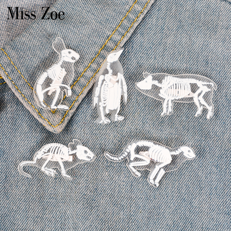 Animal Skeleton acrylic pin Cat pig rabbit penguin rat brooch Button Badge Lapel pin Clothes cap bag jewelry Gift for friend
Animal Skeleton acrylic pin Cat pig rabbit penguin rat brooch Button Badge Lapel pin Clothes cap bag jewelry Gift for friend