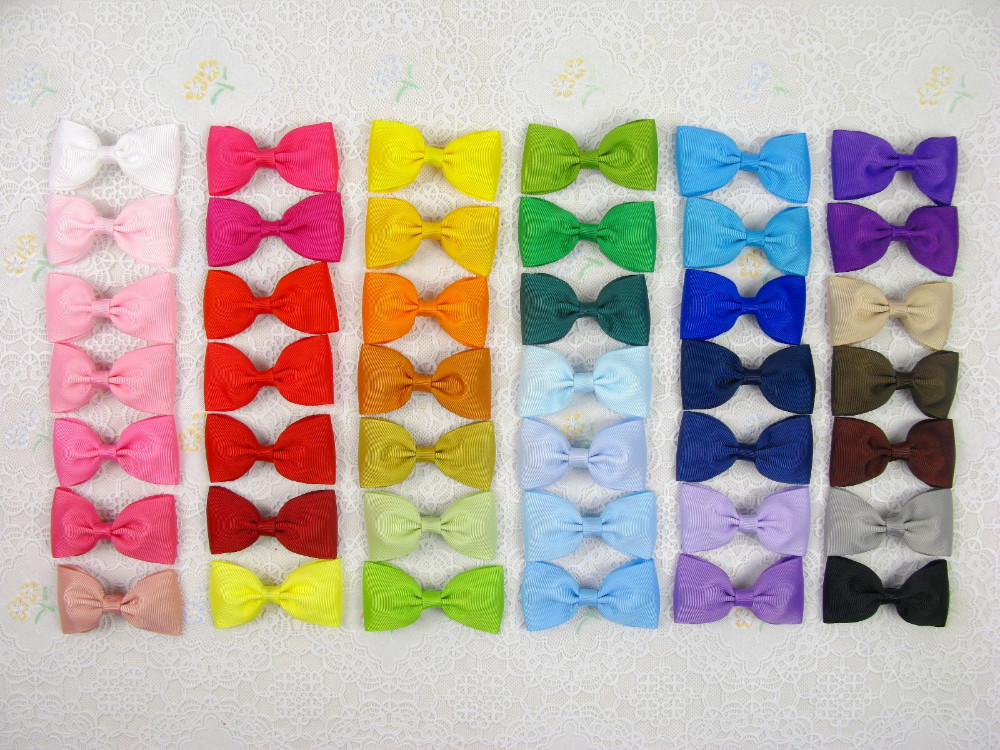 Gril handmade Headwear Simple and easy 2.5 inch grosgrain ribbon Bowknot Beautiful hair bows boutique hair clips accessories HD3210