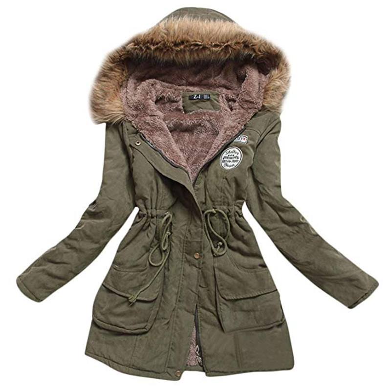 Women Parkas Warm Plus Size Hooded Women Coat Fashion Slim Collar Jackets Female Outwear Ladies Winter Jacket Coat ZJT142 S18101103