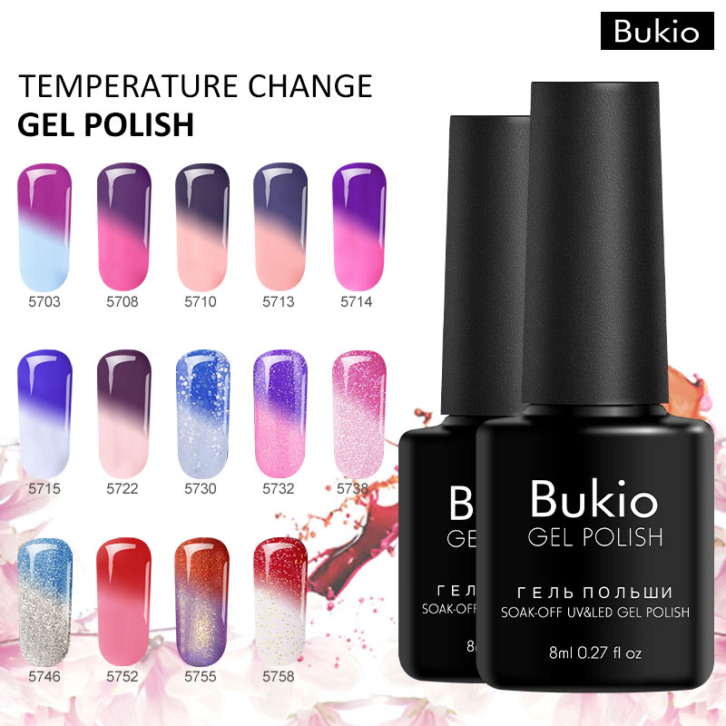 Bukio Thermal Gel Lacquer 8ml Temperature Change Gel Varnish Hybrid Nail Polishes Everything for Manicure Decorations for Nails, 61white
Bukio Thermal Gel Lacquer 8ml Temperature Change Gel Varnish Hybrid Nail Polishes Everything for Manicure Decorations for Nails, 61white