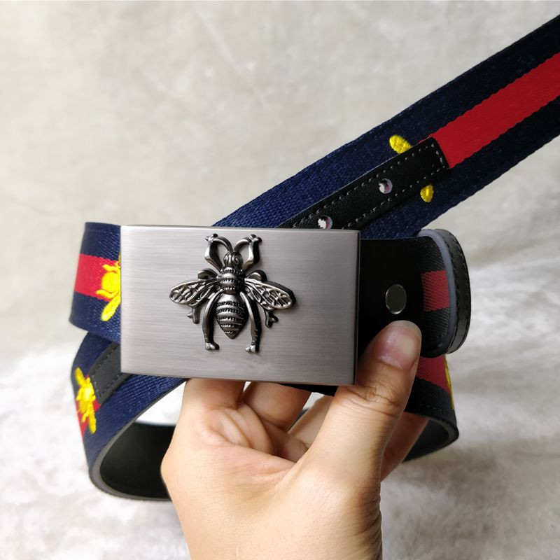 2018 new bees buckle genuine leather and canvas designer belts men women new mens belts luxury belt ing, Black;brown
2018 new bees buckle genuine leather and canvas designer belts men women new mens belts luxury belt ing, Black;brown
