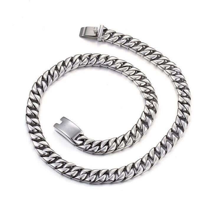 11mm Huge Heavy Polished Silver Curb Cuban Chain Men's Necklace Hiphop Punk Rock 316L Stainless Steel Biker Link Jewelry Christmas Gift
11mm Huge Heavy Polished Silver Curb Cuban Chain Men's Necklace Hiphop Punk Rock 316L Stainless Steel Biker Link Jewelry Christmas Gift