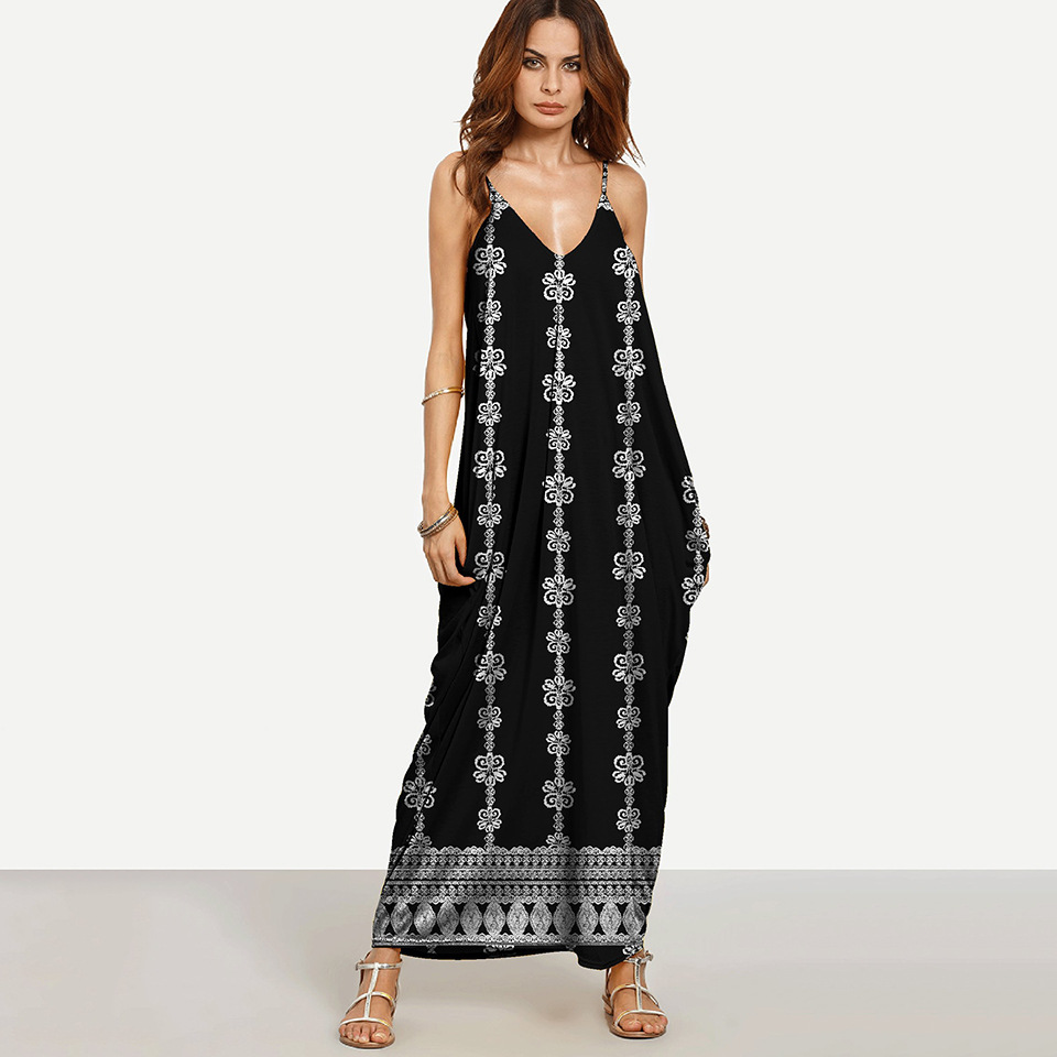 Women Long Dress Mid-Calf Bohemia Beach Print V Neck Sleeveless Casual Loose Plus Size - 2XL Spring Autumn Fashion Clothes
Women Long Dress Mid-Calf Bohemia Beach Print V Neck Sleeveless Casual Loose Plus Size - 2XL Spring Autumn Fashion Clothes