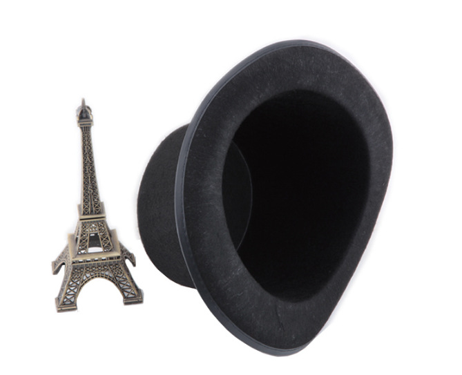 Retro classic Black Top Hat Magic hat Abraham lincoln hats Masquerade Party dress up halloween Accessory tall black felt hat for men women