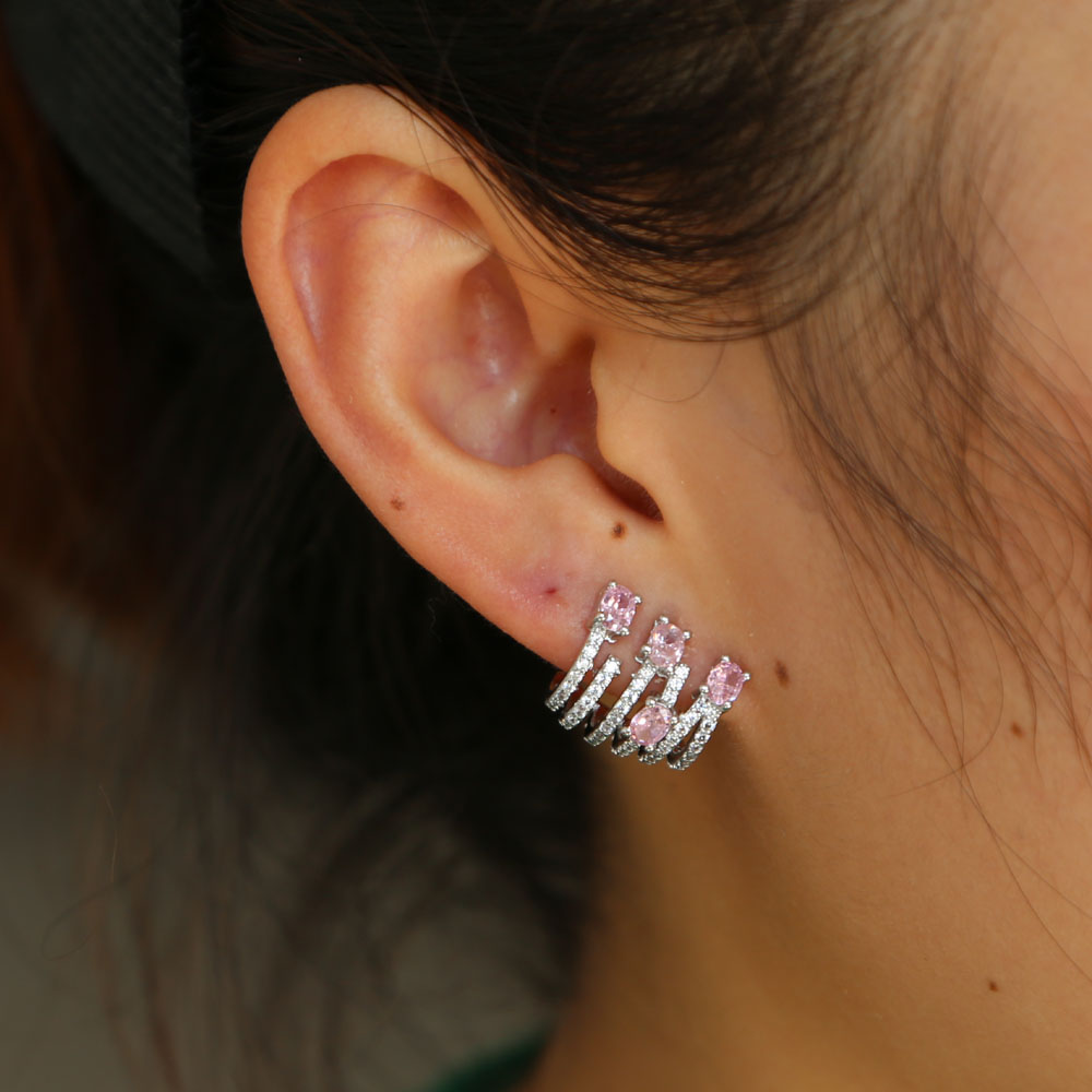 Pink white cubic zirconia CZ earring arround ear bone elegance fashion gift ladies female design silver color lead nickle free
Pink white cubic zirconia CZ earring arround ear bone elegance fashion gift ladies female design silver color lead nickle free