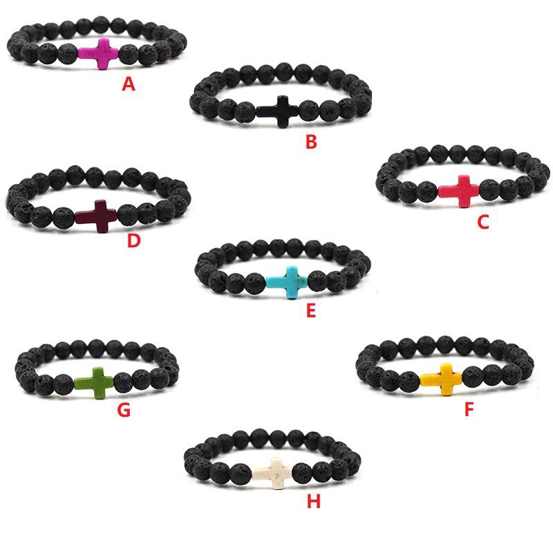 Cross Charms Black Lava Stone Bracelet Aromatherapy Essential Oil Diffuser Bracelet for Men Women Stretch Yoga Jewelry
Cross Charms Black Lava Stone Bracelet Aromatherapy Essential Oil Diffuser Bracelet for Men Women Stretch Yoga Jewelry