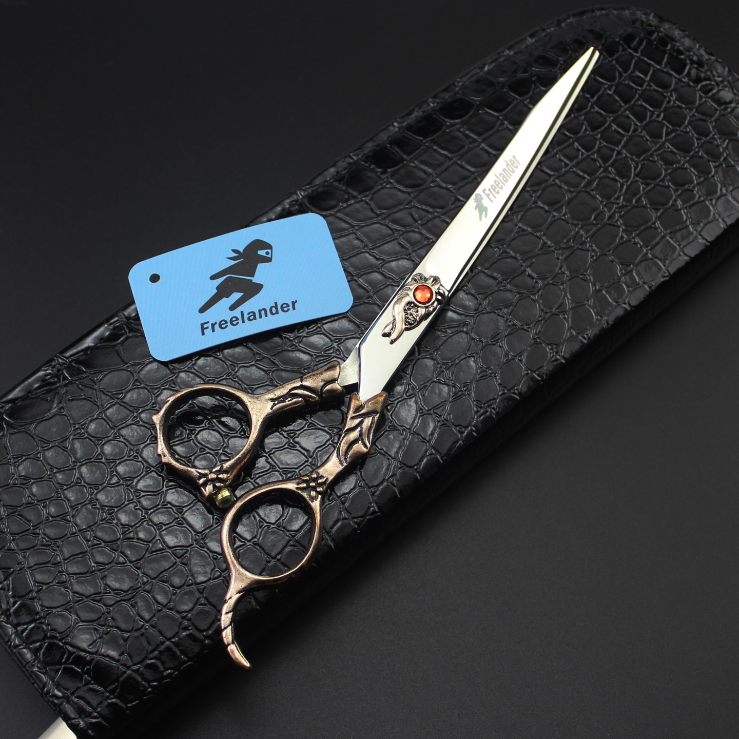 With leather case Freelander 7.0 inch 440C 62HRC TB-76/TB-77/TB-78/TB-79 cutting scissors high quality free shipping