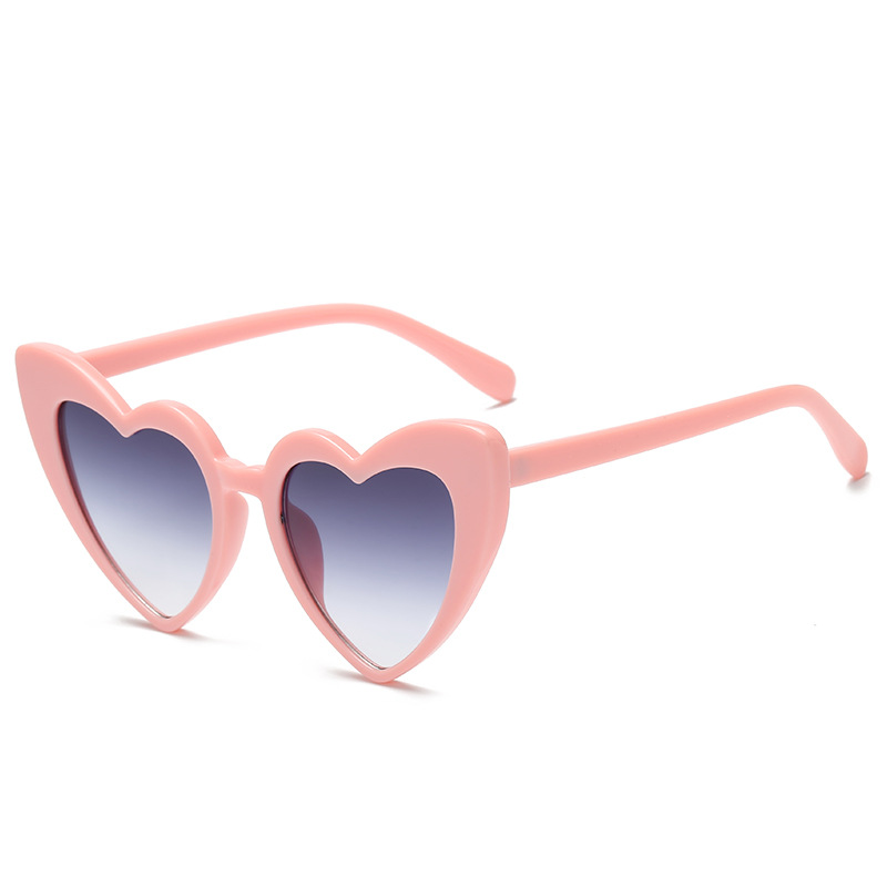 Love Heart Sunglasses for Women Fashionable Cat Eye Sunglasses Black Pink Red Heart Shape Sun Glasses for Men Uv400