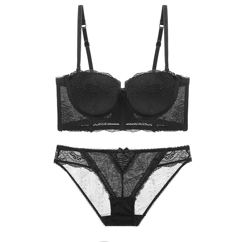 2017 Sunmmer New Arrival Bra Set Push Up Lace Underwire Convertible Straps Five Hook-and-eye Free Shipping