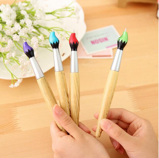 Cute Kawaii Wooden Ballpoint Pen Creative Ball pens For Kids Writing Students School Gift Novelty Korean Stationery GA3172415956