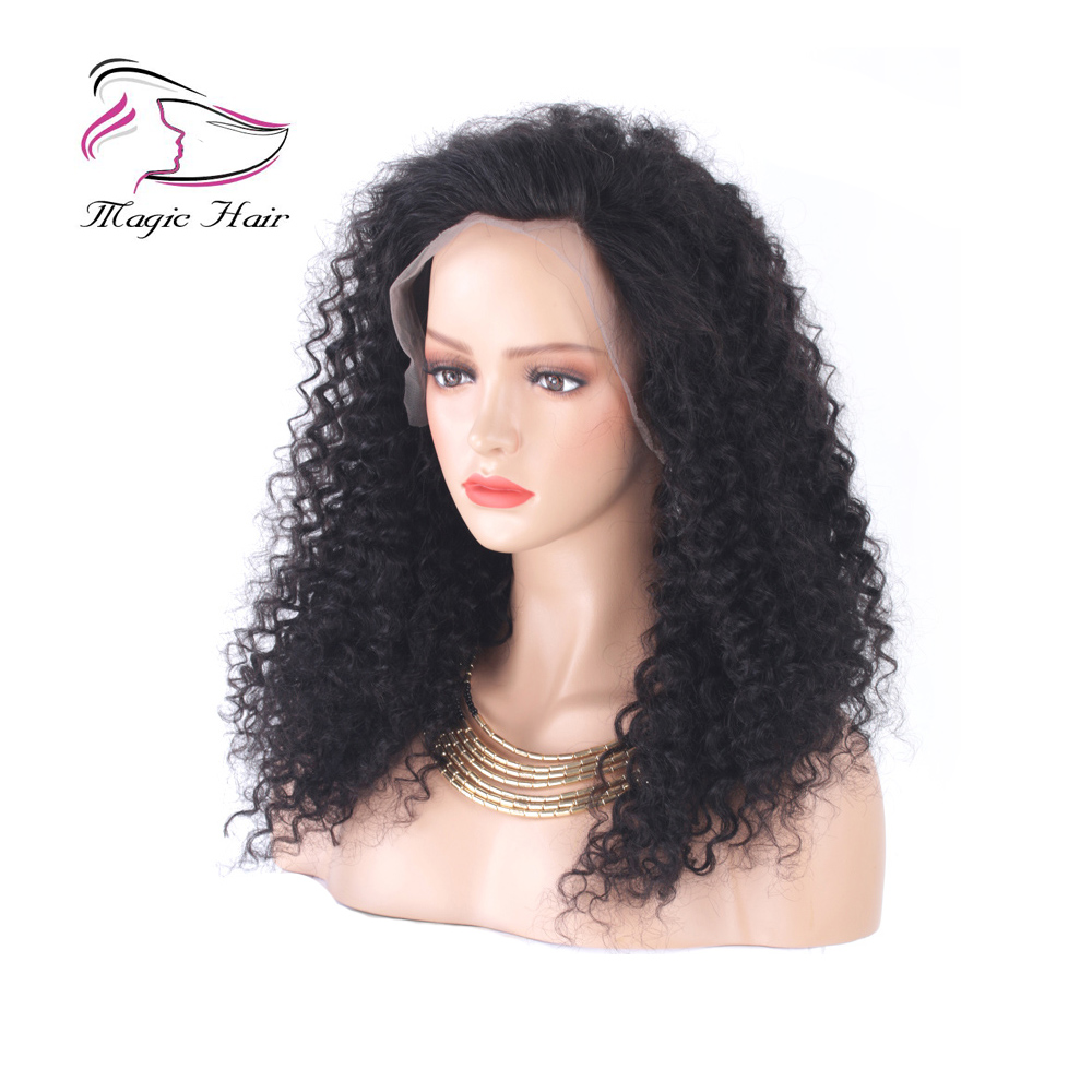 Kinky Curly Full Lace Human Hair Wigs For Women Brazilian Remy Hair Lace Front Wigs Pre Plucked 180% Density