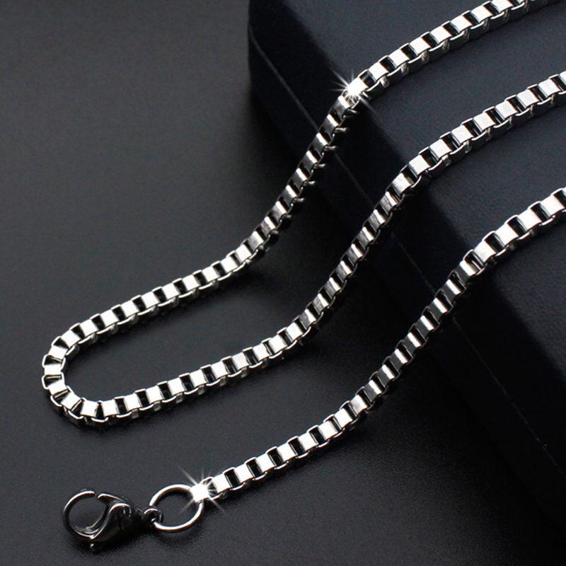 316L Stainless Steel Box Chains Necklace High Quality Titanium Steel Jewelry Jewelry Accessories Mens Women Necklace