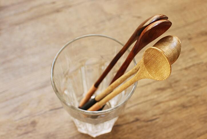 Wooden Spoons Long Handled Spoon Kids Spoon Wood Rice Soup Dessert Spoon Coffer Mixing Tableware