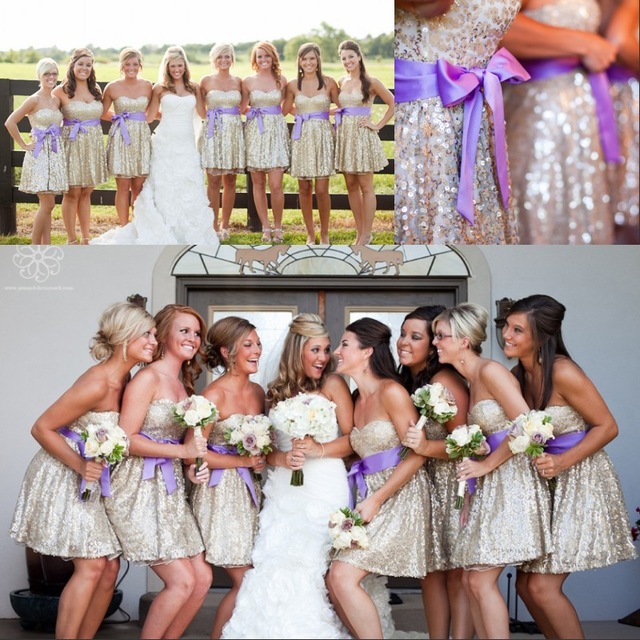 NEW ARRIVAL Silver Sequined Purple Sash Short Bridesmaid Dresses for Wedding Party Under 100 In Stock, Same as image
NEW ARRIVAL Silver Sequined Purple Sash Short Bridesmaid Dresses for Wedding Party Under 100 In Stock, Same as image