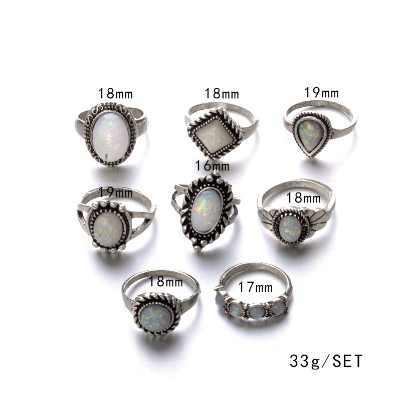 Fashion 8 pieces/set vintage ring set Luminous round love diamond Crystal Agate ring with side stones jewelry for women
Fashion 8 pieces/set vintage ring set Luminous round love diamond Crystal Agate ring with side stones jewelry for women
