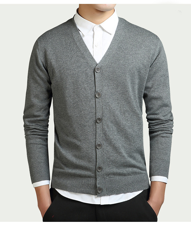 New Cotton Sweater Men Long Sleeve Cardigan Mens V-Neck Sweaters Loose Solid Button Fit Knitting Casual Style Polyester Quality Clothing
New Cotton Sweater Men Long Sleeve Cardigan Mens V-Neck Sweaters Loose Solid Button Fit Knitting Casual Style Polyester Quality Clothing