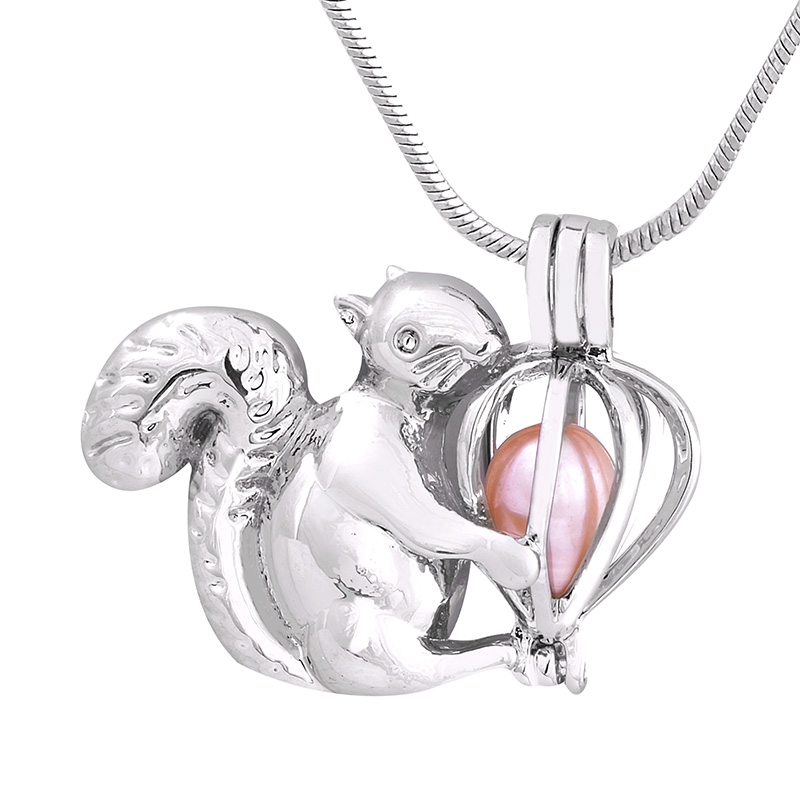 Beautiful squirrel Shape Cage Pendants Oyster Lockets animal shape Pearl Pendant plated Silver Jewelry for women P137
Beautiful squirrel Shape Cage Pendants Oyster Lockets animal shape Pearl Pendant plated Silver Jewelry for women P137