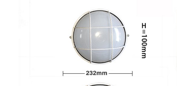 Thicken aluminum explosion-proof lamp moisture-proof lamp waterproof lampshade bathroom wall bathroom outdoor wall lamp