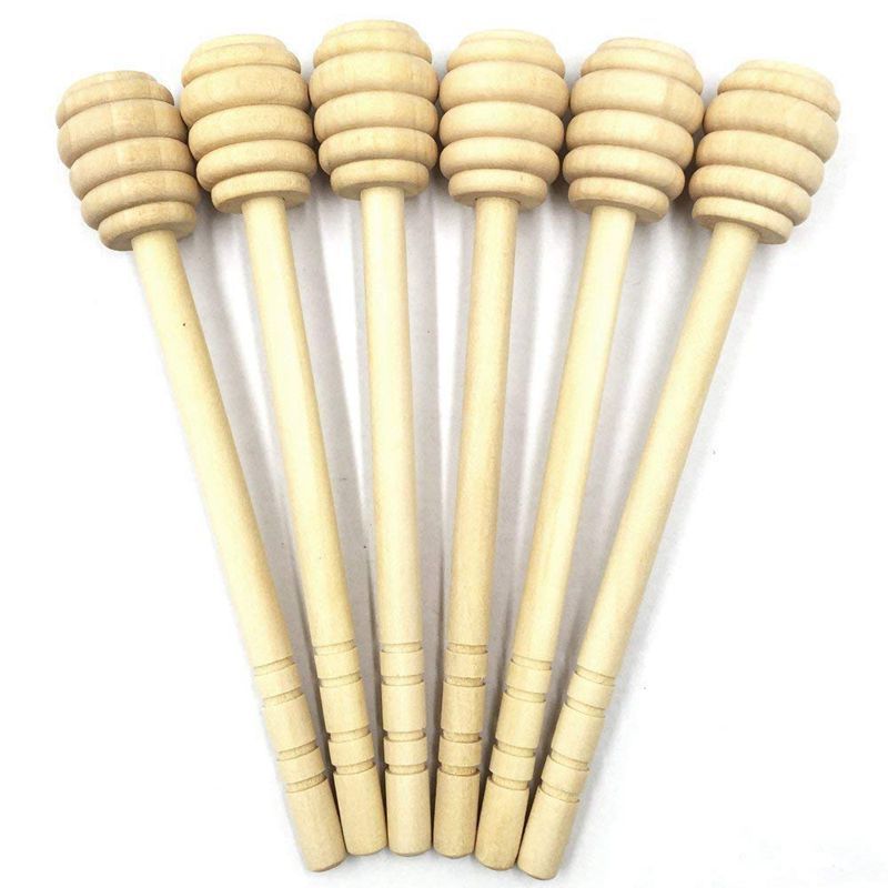 500pcs/lot New Arrive MINI 15cm long Wooden Honey Dippers Wedding Favors Honey Dipper spoon Gift Free Shipping