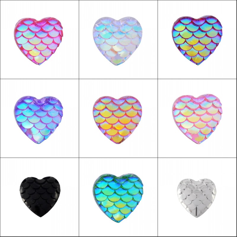 Charm Small 11.9mm Colorful Mermaid Scale Heart Shape Pendant For Bracelet & Necklace DIY Making Jewelry Supplies Wholesale Resins Charm
Charm Small 11.9mm Colorful Mermaid Scale Heart Shape Pendant For Bracelet & Necklace DIY Making Jewelry Supplies Wholesale Resins Charm