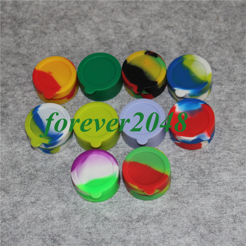Colorful 2in1 Silicone Wax Box 10ML Wax Containers Silicone Jars Containers Silicon Holder Box Silicon Jars Wax Containers