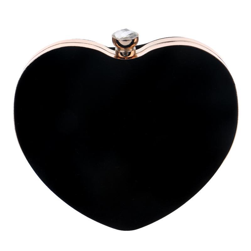 Wholesale- 2016 New Women Heart Shape Pearl Beaded Evening Bag Day Clutches Bridal Clutch Purse Wedding Chain Shoulder Bag Cell Phone Pouch